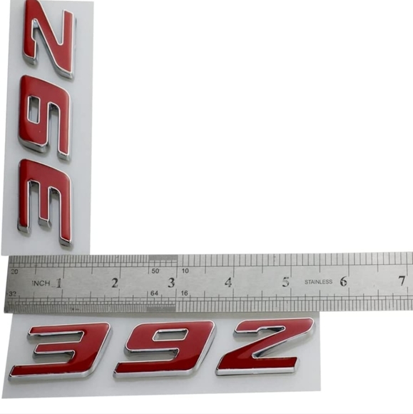 New 392 nameplate logo badge emblem 3M backing.  Choose color - Picture 3 of 7